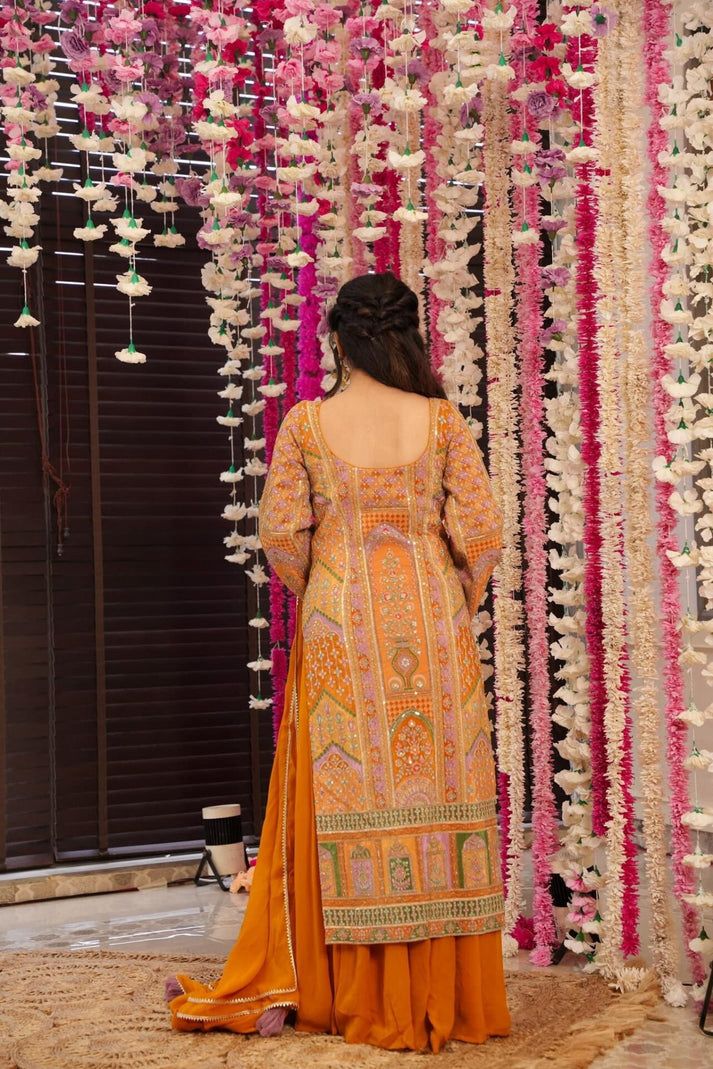 SUNSET AURA HEAVY EMBROIDERED SUIT SET
