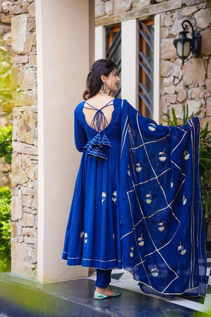 VARTIKA BLUE COTTON SUIT SET