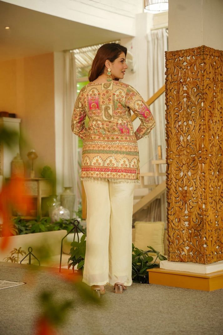 GILDED CROWN HEAVY EMBROIDERED CO-ORD SET