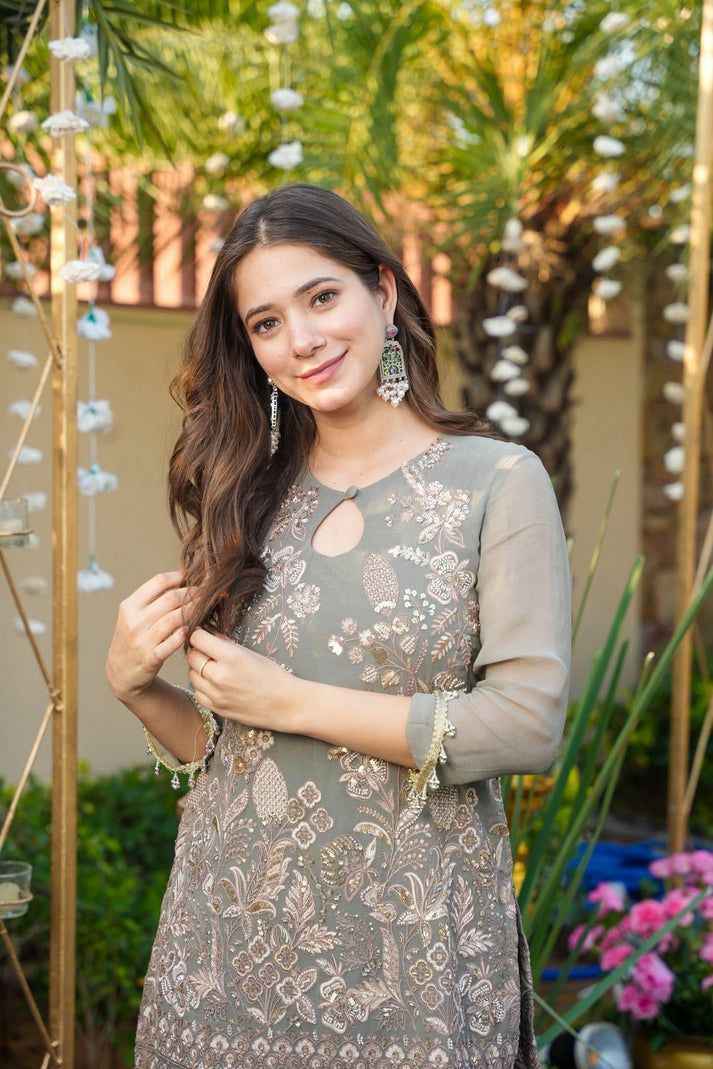 SARAAI EMBELLISHED GEORGETTE CO-ORD SET