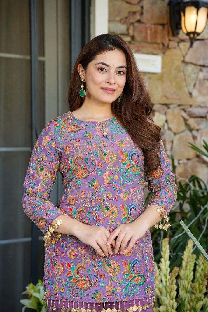 LILAC NOOR HEAVY WEDDING CO-ORD SET