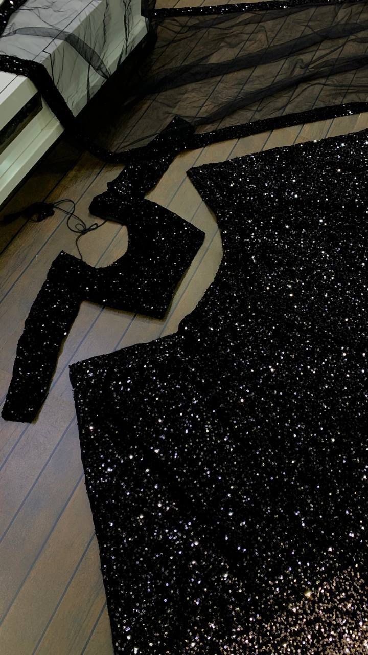 Black Color Heavy Sequence Work Designer Lehenga Choli